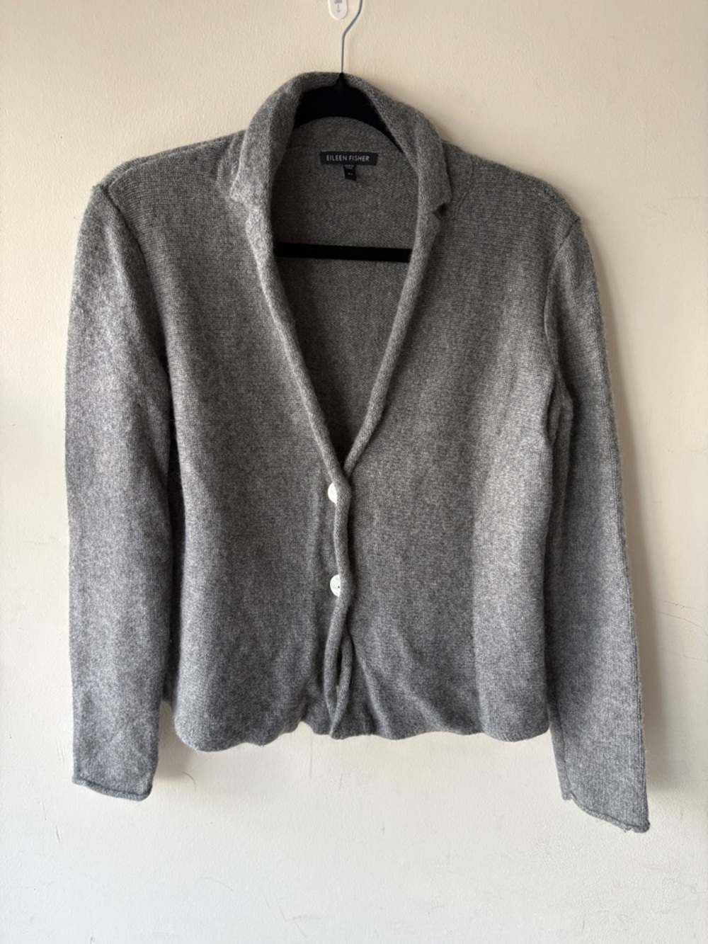 Eileen Fisher cashmere Gray Cardigan sweater